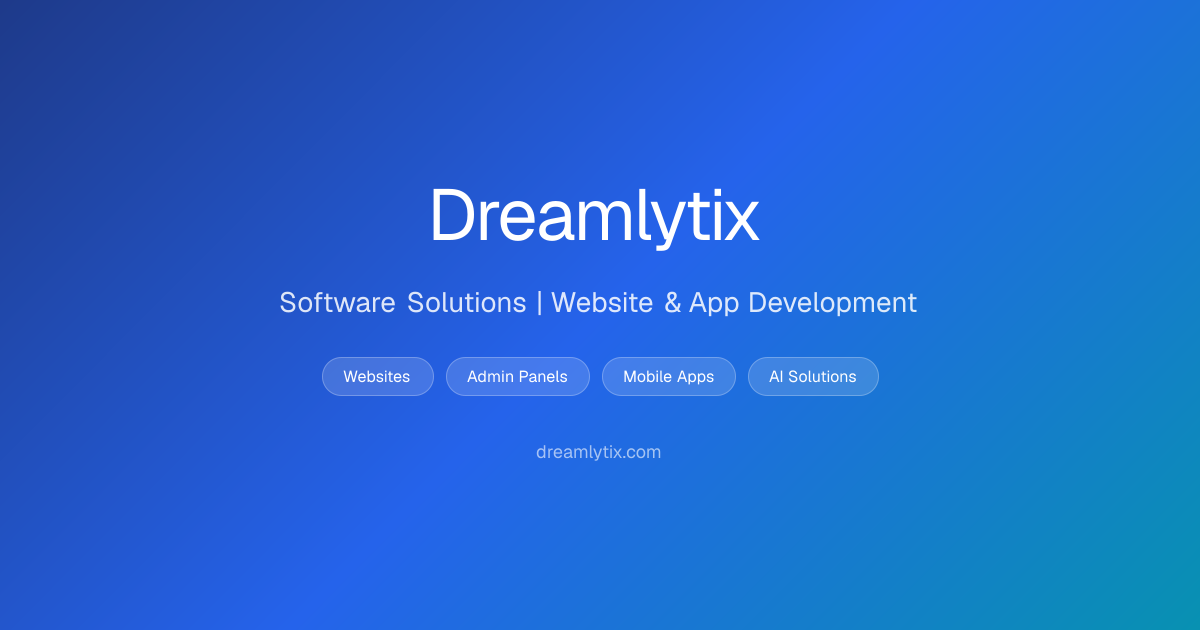 Dreamlytix - Website, Admin Panel & Mobile App Development India